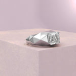 Load image into Gallery viewer, 4.00CT Emerald Cut Lab Grown Diamond Ring, Men's Solitaire Ring, Classic Wedding Ring, Anniversary Gift Ring, White Gold Engagement Ring image 2