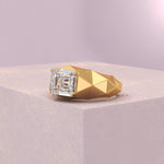 Load image into Gallery viewer, 4.00CT Emerald Cut Lab Grown Diamond Ring, Men's Solitaire Ring, Classic Wedding Ring, Anniversary Gift Ring, White Gold Engagement Ring image 7