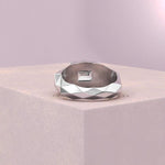 Load image into Gallery viewer, 4.00CT Emerald Cut Lab Grown Diamond Ring, Men's Solitaire Ring, Classic Wedding Ring, Anniversary Gift Ring, White Gold Engagement Ring image 4