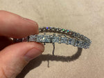 Load image into Gallery viewer, Lab Created Princess Cut Diamond Tennis Bracelet: Platinum Plated Sterling Silver 6.5 inch image 2