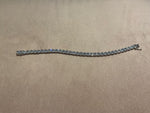 Load image into Gallery viewer, Lab Created Princess Cut Diamond Tennis Bracelet: Platinum Plated Sterling Silver 6.5 inch image 5