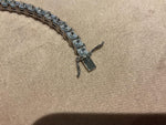 Load image into Gallery viewer, Lab Created Princess Cut Diamond Tennis Bracelet: Platinum Plated Sterling Silver 6.5 inch image 6
