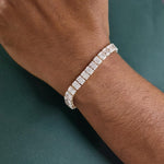 Load image into Gallery viewer, Radiant Cut Lab Grown Diamond Tennis Bracelet, IGI Certified Lab diamond Bracelet For Wedding Gift, Radiant Diamond Anniversary Bracelet
