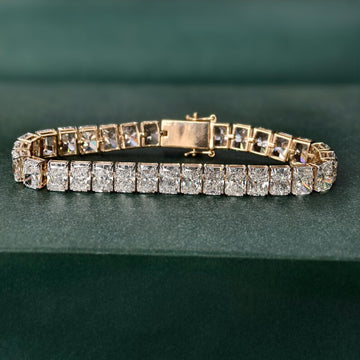 Radiant Cut Lab Grown Diamond Tennis Bracelet, IGI Certified Lab diamond Bracelet For Wedding Gift, Radiant Diamond Anniversary Bracelet
