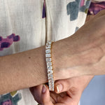 Load image into Gallery viewer, Radiant Cut Lab Grown Diamond Tennis Bracelet, IGI Certified Lab diamond Bracelet For Wedding Gift, Radiant Diamond Anniversary Bracelet