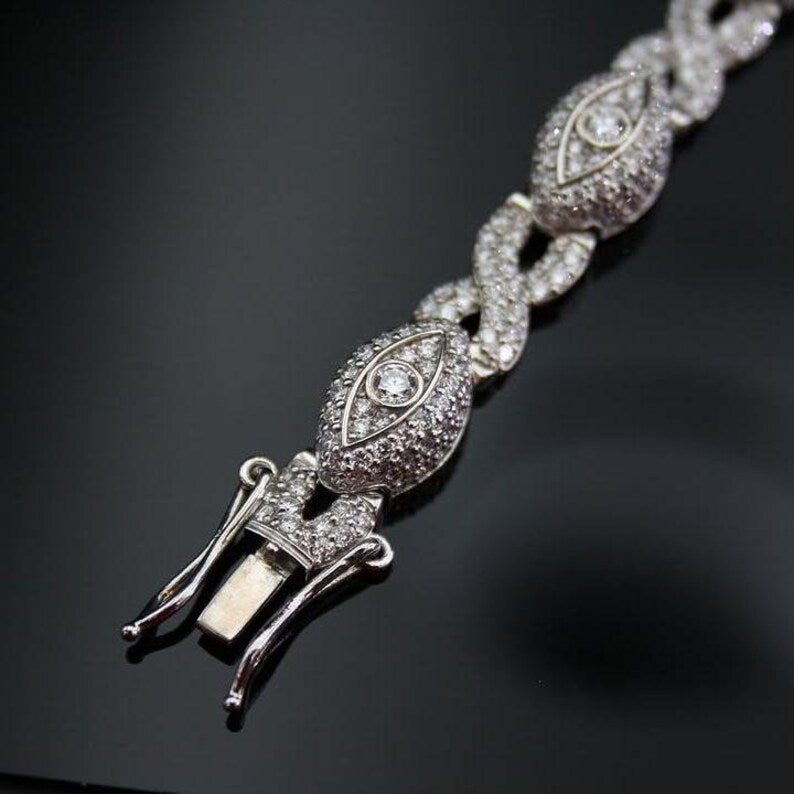 cuban link evil eye bracelet