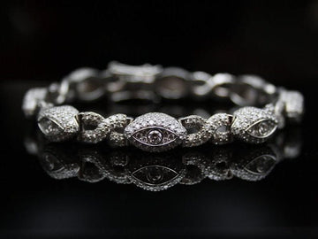 iced out evil eye bracelet