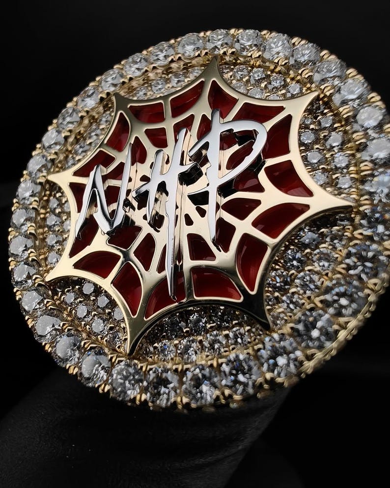 bling spider ring for men