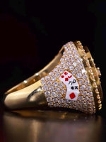 Load image into Gallery viewer, iced out gambler ring for men vegas style