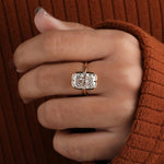 Load image into Gallery viewer, 5.00 ct Elongated Cushion Lab Grown Diamond Engagement Ring: Vintage Solitaire Style image 3