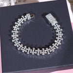 Load image into Gallery viewer, Iced Out Cross Charm Bracelet &amp; Necklace Set: Hip Hop Jewelry image 8