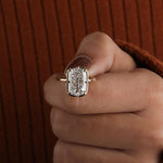 Load image into Gallery viewer, 5.00 ct Elongated Cushion Lab Grown Diamond Engagement Ring: Vintage Solitaire Style image 6
