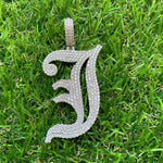 Load image into Gallery viewer, custom moissanite pendant for men/women, vvs moissanite necklace, 925 silver custom letter pendant, best birthday gift, hip hop pendant, rapper jewelry