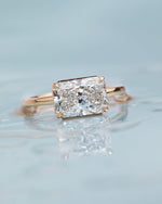 Load image into Gallery viewer, Radiant Cut Diamond Engagement Ring 14K Gold Solitaire Ring Classic Rectangular Diamond Ring, Elegant Proposal Ring, Minimalist Fine Jewelry image 2