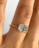 Load image into Gallery viewer, Radiant Cut Diamond Engagement Ring 14K Gold Solitaire Ring Classic Rectangular Diamond Ring, Elegant Proposal Ring, Minimalist Fine Jewelry image 3