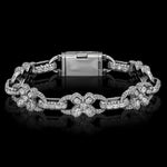 Load image into Gallery viewer, luxury white gold diamond link bracelet for women