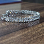 Load image into Gallery viewer, Marquise Cut Lab Diamond Tennis Bracelet, 14K Solid Gold image 4