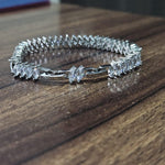 Load image into Gallery viewer, Marquise Cut Lab Diamond Tennis Bracelet, 14K Solid Gold image 3