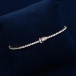 Load image into Gallery viewer, 925 silver 2mm vvs moissanite tennis bracelet, real moissanite bracelet pass diamond tester, available in different sizes, best birthday gift, moissanite bracelet for men/women