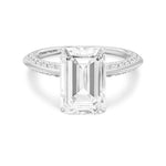 Load image into Gallery viewer, Lab Grown Emerald Diamond Solitaire White Gold Engagement Ring for Proposals and Christmas Gifts
