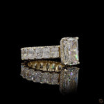Load image into Gallery viewer, Radiant Cut Lab Diamond Engagement Ring | Gold,Platinum or Silver Prong Set image 3