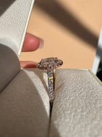Load image into Gallery viewer, 2.50 Carat Oval Lab Grown Diamond Halo 14k Gold Engagement Ring | IGI Certified image 8