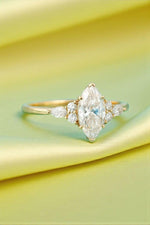 Load image into Gallery viewer, Vintage Marquise Moissanite Engagement Ring, Delicate 14k Gold Diamond Wedding Ring image 4