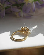 Load image into Gallery viewer, Oval Three Stone Engagement Ring, Oval Cut Moissanite Ring, D-VVS1 Oval Trilogy Ring, Oval Wedding Ring for Women, Past-Present-Future Ring. image 7