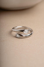 Load image into Gallery viewer, Sterling silver statement ring on beige surface