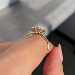 Load image into Gallery viewer, Pear Cut Moissanite Diamond Toi Et Moi Ring | Solid Gold Anniversary Ring image 4