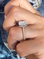 Load image into Gallery viewer, 3.5 CT E Color VVS2 Clarity IGI Certified Cushion Cut Lab Grown Diamond Engagement Ring 14K Solid Gold Ring Unique Solitare Wedding Ring image 3