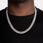 Load image into Gallery viewer, 8.5mm Diamond Cuban Chain White Gold, Iced Out Hip Hop Necklace for Him, Bling Gift for Boyfriend, Mens Fashion Jewelry, Birthday Present image 1