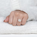Load image into Gallery viewer, Princess Lab Grown Diamond Engagement Ring, 14k Gold Statement Ring, Promise Ring, Bridal Fine Jewelry image 4