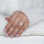 Load image into Gallery viewer, Princess Lab Grown Diamond Engagement Ring, 14k Gold Statement Ring, Promise Ring, Bridal Fine Jewelry image 5