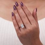 Load image into Gallery viewer, Radiant cut lab grown diamond solitaire engagement ring set in 4 claw prongs crafted in 18k solid gold.