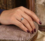 Load image into Gallery viewer, Lab Grown E,VVS2, IGI Certified Cushion Diamond Engagement Ring, Split Band Ring, Solitaire Cushion Ring for Her Anniversary Gifts image 3
