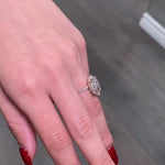 Load image into Gallery viewer, 4 CT Marquise Cut Moissanite Engagement Ring, 14K Solid Gold 6 Prong With Hidden Halo Ring, Elongated Marquise Solitaire Bridal Wedding Ring image 3