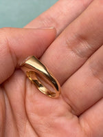 Load image into Gallery viewer, modern bezel set cushion diamond ring 14k gold engagement ring