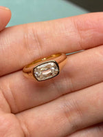 Load image into Gallery viewer, luxury lab grown diamond cushion ring close-up sparkle photo
