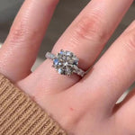Load image into Gallery viewer, Big Diamond 3 Ct Round Cut Moissanite Engagement Ring, Vintage Pave Set, 4 Claw Prong Solid Gold Anniversary Ring, Ring For Birthday Gift image 3