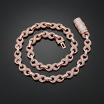 Load image into Gallery viewer, Hip Hop Number symbol 8 Necklace &amp; Bracelet for Men, 10mm 5A CZ Cuban Link Chain image 1