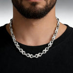 Load image into Gallery viewer, Hip Hop Number symbol 8 Necklace &amp; Bracelet for Men, 10mm 5A CZ Cuban Link Chain image 2