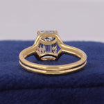 Load image into Gallery viewer, Emerald Cut Lab Grown Diamond Engagement Ring, Double Shank 10K Yellow Gold, IGI Certified image 3