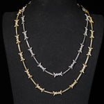Load image into Gallery viewer, Iced Out Iron Wire Tennis Chain Necklace, Gold Silver Diamond Men's Jewelry image 8