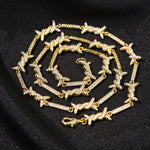 Load image into Gallery viewer, Iced Out Iron Wire Tennis Chain Necklace, Gold Silver Diamond Men's Jewelry image 3