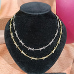 Load image into Gallery viewer, Iced Out Iron Wire Tennis Chain Necklace, Gold Silver Diamond Men's Jewelry image 5