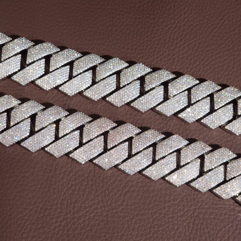Iced Out 24MM Diamond Cuban Chain,Hip Hop Jewelry,Necklace For Men,Infinity Diamond Choker,Silver Color Chain,Necklace Unisex Gifts