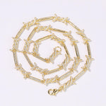 Load image into Gallery viewer, Iced Out Iron Wire Tennis Chain Necklace, Gold Silver Diamond Men's Jewelry image 9