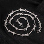 Load image into Gallery viewer, Iced Out Iron Wire Tennis Chain Necklace, Gold Silver Diamond Men's Jewelry image 10
