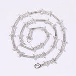 Load image into Gallery viewer, Iced Out Iron Wire Tennis Chain Necklace, Gold Silver Diamond Men's Jewelry image 13
